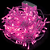 Pisca de Natal 100 Leds Rosa 8 Funções 10 Metros fio transparente 220V. - Imagem 1