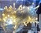 Pisca 100 LEDS Branco quente e fio Transparente Ø1,8mm com 20 Strobos brancos IP65 Externo 220V 10 metros. - Imagem 1