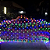 Rede de Natal sequencial com 144 LEDS Colorido fio branco 8 funções 1,5m x 1,3m bivolt. - Imagem 3