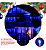 Cascata De Natal 200 LEDS Azul Fixa tomada macho / fêmea 5,00m 220V. - Imagem 1