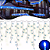 Cascata com 400 LEDs Azul 8 funções tomada macho e fêmea 10 metros 220V. - Imagem 2