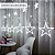 Cascata com 138 LEDs Branco Frio com estrela na ponta 8 funções tomada macho e fêmea 2,5 metros 220V. - Imagem 1