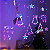 Cascata com 138 LEDs Colorido com figuras na ponta 8 funções tomada macho e fêmea 2,5 metros 220V. - Imagem 1