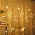 Cascata com 150 LEDs Branco Quente fio de Fada estrela e lua na ponta 8 funções 2,5 metros bivolt. - Imagem 3