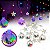 Cascata com 135 LEDs Coloridos 5 estrelas e 5 bolas figuras natalinas 3 metros bivolt. - Imagem 2