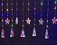 Cascata com 110 LEDs 9 Colorido e 9 branco quente Árvore com estrela transparente 2,5 metros bivolt. - Imagem 1