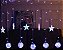 Cascata com 95 LEDs com estrelinhas e bola frutacor 2,5 metros bivolt. - Imagem 1