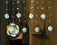 Cascata com 72 LEDs coloridos com 8 bolas 127V. - Imagem 1