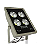 Refletor holofote LED Ultra COB Cinza 200w 6500K a prova d'água IP66. - Imagem 2