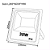 Refletor LED 30W 3000K preto SMD IP66 bivolt. - Imagem 2