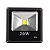 Refletor Preto LED COB 20W 6500K branco frio IP66 bivolt. - Imagem 1