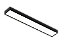 Luminária de sobrepor preta fechada com difusor leitoso para 1 lâmpada 9/10W 60cm. - Imagem 1