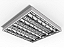 Luminária de sobrepor alto rendimento com aletas parabólicas duplas para 4 lâmpadas 9/10W 60cm. - Imagem 1