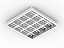 Luminária de embutir alto rendimento com aletas planas brancas para 4 lâmpadas T5 14/24W 60cm. - Imagem 1