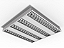 Luminária de embutir alto rendimento com aletas parabólicas duplas para 4 lâmpadas 9/10W 60cm. - Imagem 1