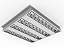Luminária de embutir alto rendimento com aletas parabólicas duplas para 4 lâmpadas 9/10W 60cm. - Imagem 1