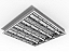Luminária de embutir alto rendimento com aletas parabólicas duplas para 4 lâmpadas 9/10W 60cm. - Imagem 1