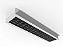 Luminária de embutir alto rendimento com aletas parabólicas duplas fechada com difusor para 2 lâmpadas 9/10W 60cm. - Imagem 1