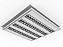 Luminária de embutir alto rendimento com aletas parabólicas duplas para 4 lâmpadas T5 14/24W 60cm. - Imagem 1