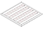 Luminária de embutir alto rendimento com aletas parabólicas duplas para 4 lâmpadas T5 28/54W 120cm. - Imagem 2