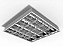 Luminária de embutir alto rendimento com aletas planas brancas para 4 lâmpadas 9/10W 60cm. - Imagem 1