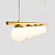 Pendente com 4 globos Moon 15x80x12cm Aluminio dourado e Vidro. - Imagem 5