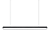 Luminaria pendente linear preto retangular led integrado 120cm 3000k bivolt. - Imagem 3