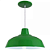 Luminária pendente retrô tipo BEDD 34cm industrial verde e branco em alumínio. - Imagem 2
