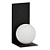 Arandela Moon Preto bivolt LED 3000K 300 x 150 x 150mm. - Imagem 1