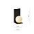 Arandela Moon Preto bivolt LED 3000K 300 x 150 x 150mm. - Imagem 10