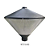 Luminária decorativa cone prismático em acrílico com tampa cônica e base para poste 60,3mm E-27. - Imagem 1