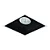 Spot de Embutir Preto e Branco Fosco Sura No Frame Quadrado Mini Dicroica 9x9x7,6cm Alumínio. - Imagem 1