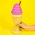 Luminária Milkshake Ø12x32cm Polietileno Amarelo e Rosa. - Imagem 2
