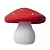 Luminária Cogumelo Ø28x22cm Polietileno Vermelho e Branco. - Imagem 1