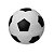 Luminária Bola de Futebol Ø25,5x24cm Polietileno Branco e Preto. - Imagem 1