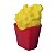 Luminária Batata Frita 26x19x13,5cm Polietileno Amarelo e Vermelho. - Imagem 1