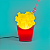 Luminária Batata Frita 26x19x13,5cm Polietileno Amarelo e Vermelho. - Imagem 4
