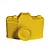 Luminária Câmera 6,5x10,5x9cm Polietileno Amarelo. - Imagem 1