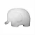 Luminária Elefante 22x10,5x18cm Polietileno Branco. - Imagem 1