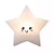 Luminária Estrela Kawaii 32,5x32,5x10cm Polietileno Branco. - Imagem 1
