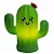 Luminária Cactus Flor Kawai 28x26x14cm Polietileno Verde e Vermelho. - Imagem 1