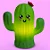 Luminária Cactus Flor Kawai 28x26x14cm Polietileno Verde e Vermelho. - Imagem 3