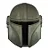 Luminária Mandalorian 28x26x30cm Polietileno Cinza e Preto. - Imagem 1