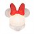Luminária Minnie 25,5x32,5x19,5cm Polietileno Branco e Vermelho. - Imagem 1