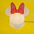 Luminária Minnie 25,5x32,5x19,5cm Polietileno Branco e Vermelho. - Imagem 3
