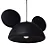 Pendente Orelhas Mickey 24x41x27cm Polietileno Preto. - Imagem 1