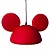 Pendente Orelhas Mickey 24x41x27cm Polietileno Vermelho. - Imagem 1