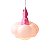 Pendente Nuvem Unicórnio 37x42,5x33cm Polietileno Branco e Rosa. - Imagem 4