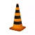 Luminária Cone de Trânsito 65x32x32cm Polietileno Laranja e Preto. - Imagem 1