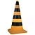 Luminária Cone De Trânsito 65x32x32cm Polietileno Amarelo e Preto. - Imagem 1
